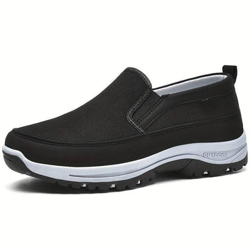 Men’s Slip-On Shoes – Breathable Mesh Blend – Cushioned Sole – Low-Cut Casual Fit