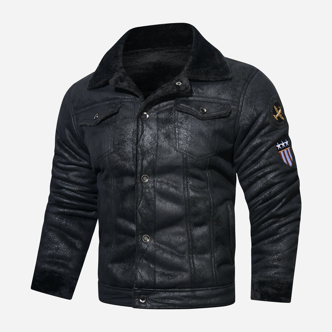 Pilot leather jacket for men