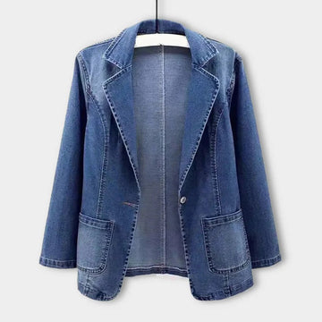 Tailored fit denim blazer for women