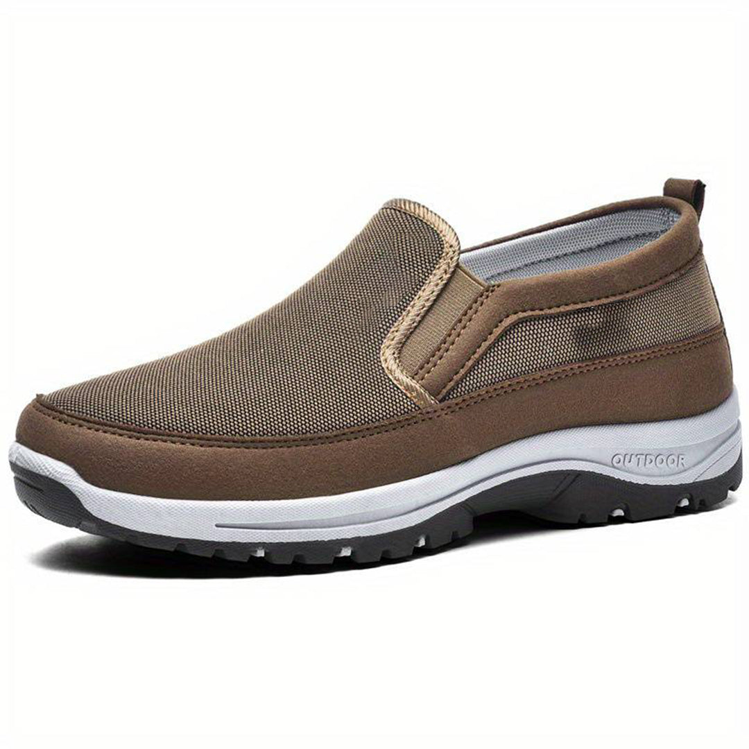 Men’s Slip-On Shoes – Breathable Mesh Blend – Cushioned Sole – Low-Cut Casual Fit