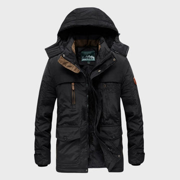 Hooded waterproof winter jacket for men