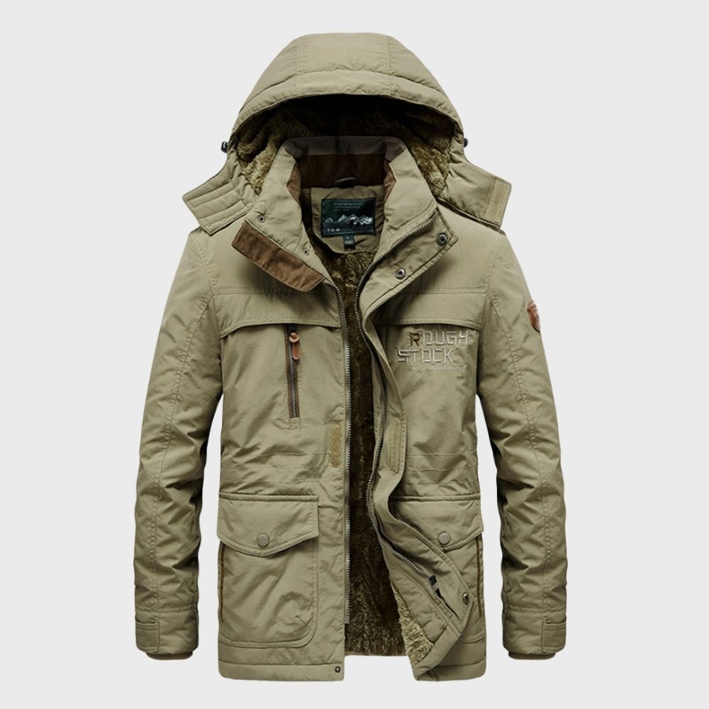 Hooded waterproof winter jacket for men