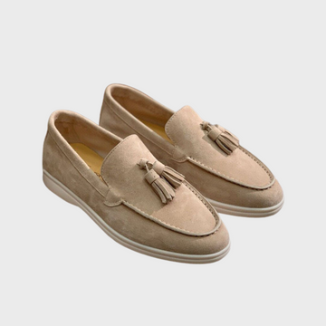 Men’s Suede Loafers - Tassel Slip-On - Moccasin Toe - Casual & Smart Dress Shoe