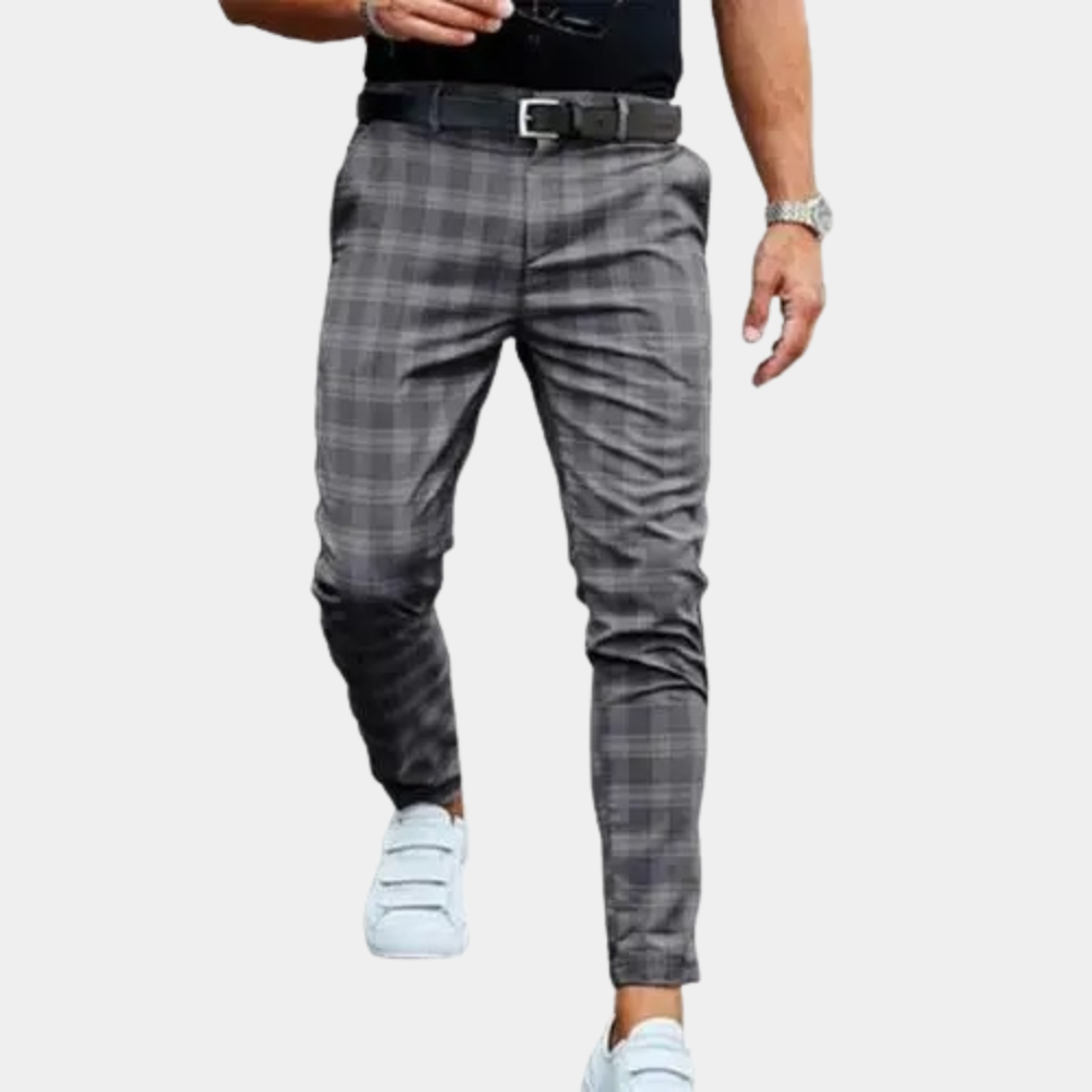 Hot style checkered trousers for men