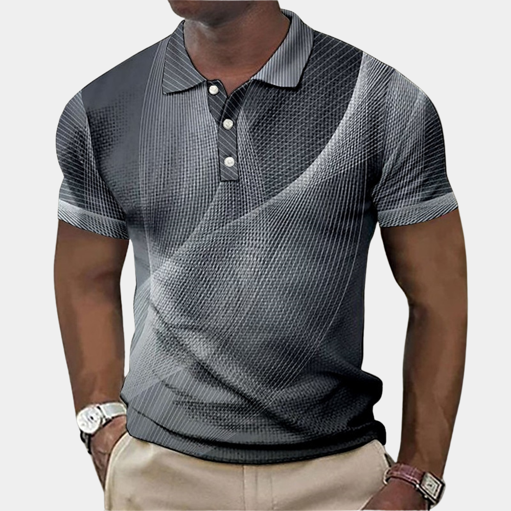 Pull-over collared polo shirt for men