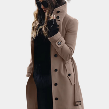 Elegant long trench coat for women