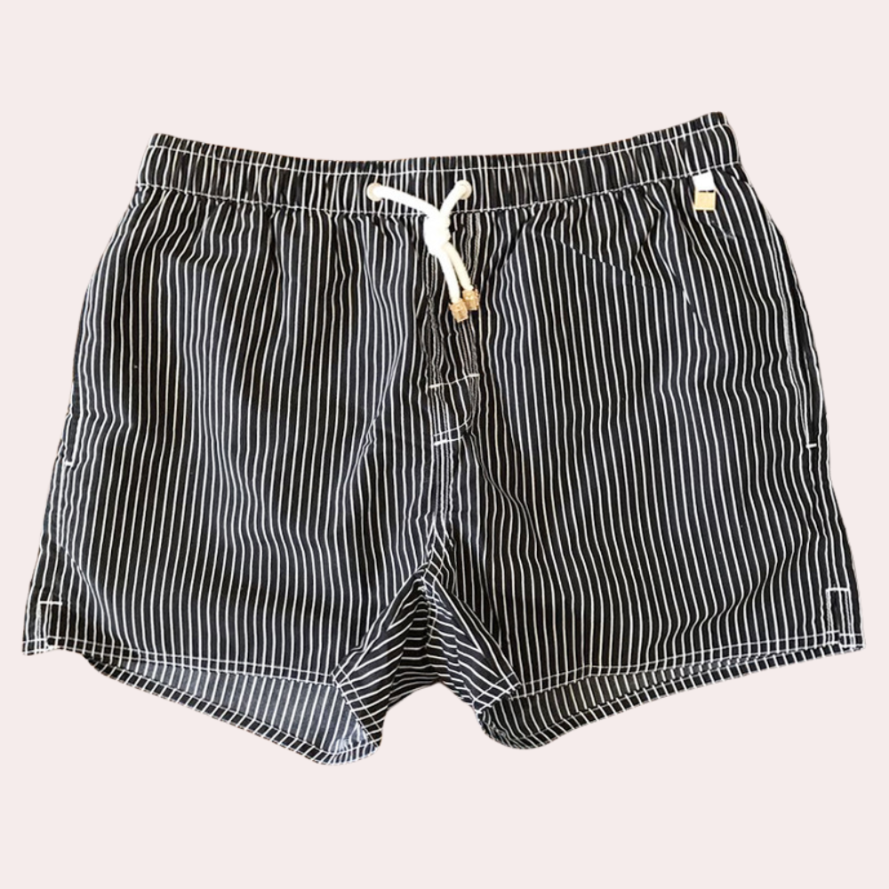 Stylish striped swim shorts for men