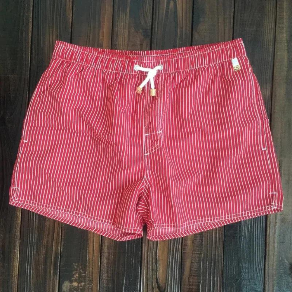 Stylish striped swim shorts for men