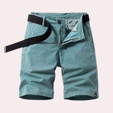 Striped loose work shorts for men