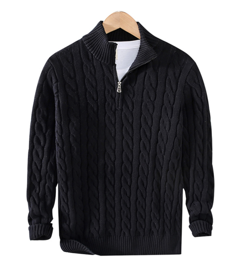 Anders - Zip-Up Wool Sweater