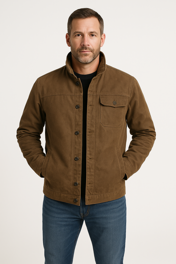 Men's Utility Jacket - Heavyweight - Relaxed Fit - Button Front