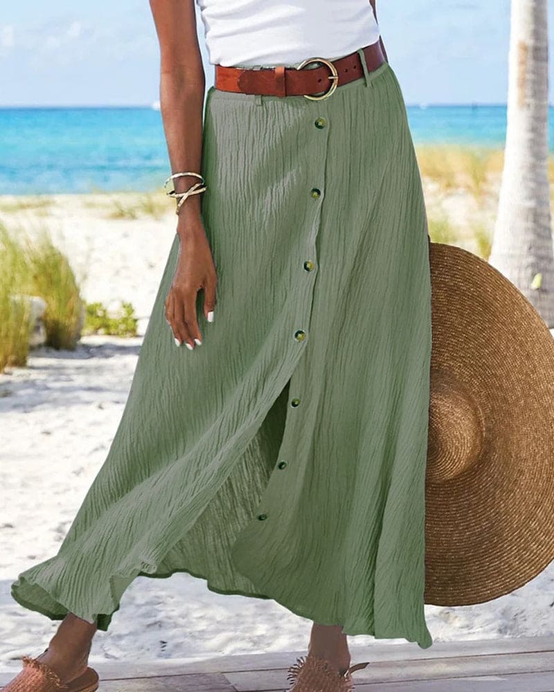 Graceful Women's Maxi Skirt - Lightweight, All-Season, Elegant Flowy Design