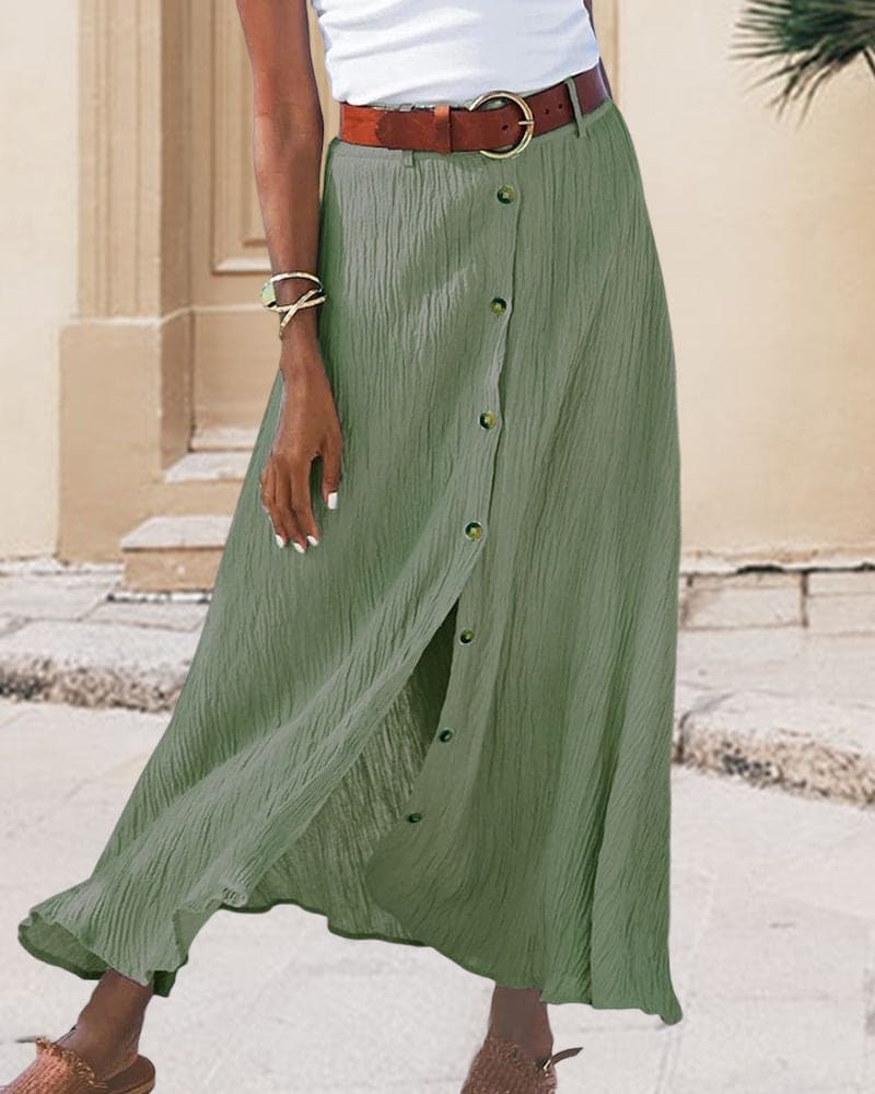 Graceful Women's Maxi Skirt - Lightweight, All-Season, Elegant Flowy Design