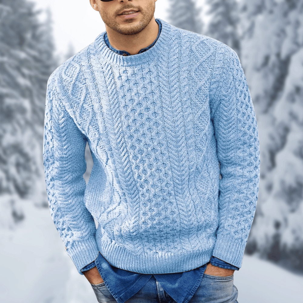 Warm and comfortable knitted sweater for men