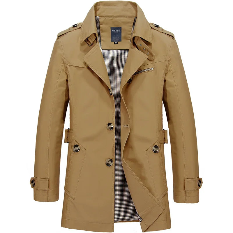 Business casual trench coat for men