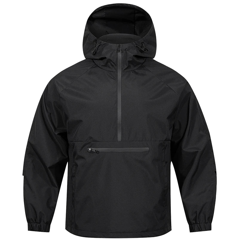 Miles | Hooded Pullover Jacket with Half-Zip Front