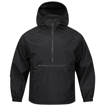 Miles | Hooded Pullover Jacket with Half-Zip Front