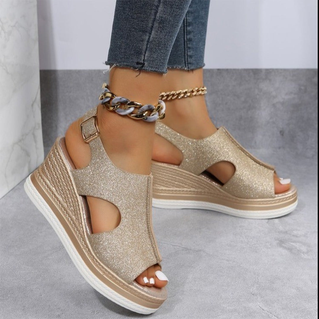 Wedge heel sandals for women