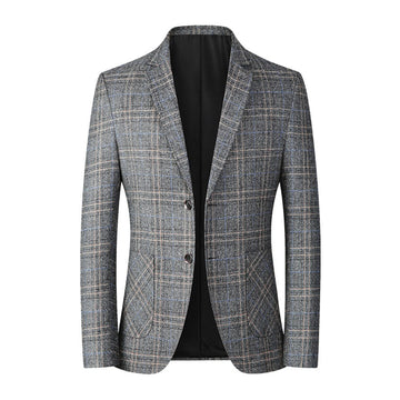 Men’s Blazer – Tailored Fit – Wool Blend – Notched Lapel – Two Button Closure