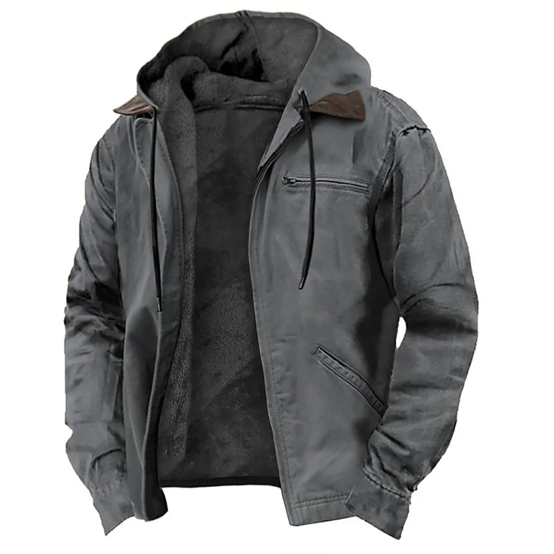 Classic winter hoodie coat for men