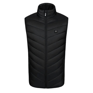 Full zip slim heated vest for men