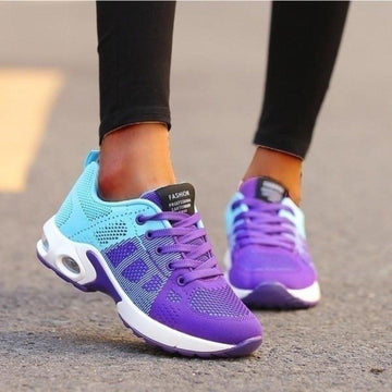 Women’s Walking Shoes – Mesh Upper – Cushioned Sole – Breathable Fit