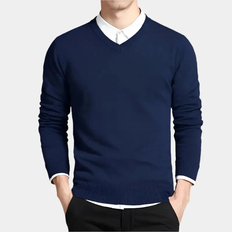 Knitted pullover sweater for men