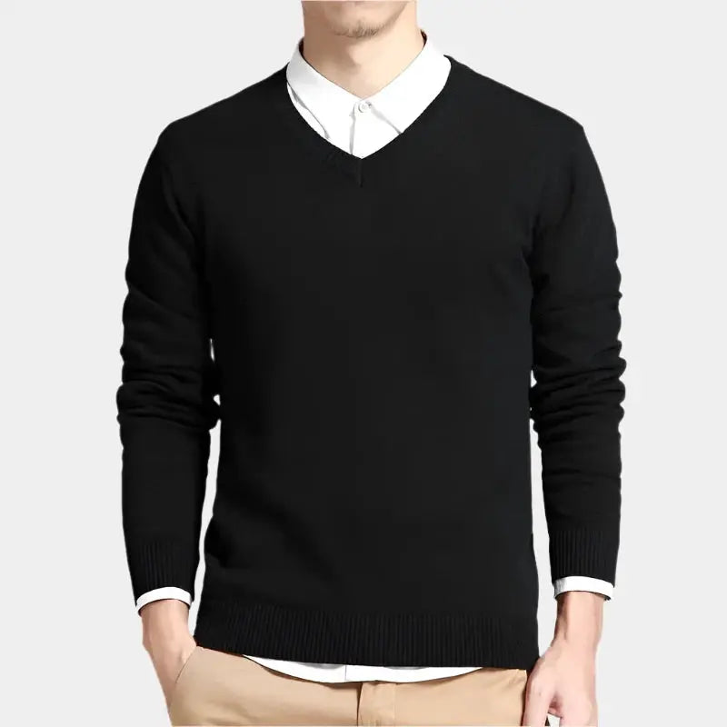 Knitted pullover sweater for men