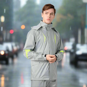 Waterproof Rain Jacket and Pants Set with Hood for Men and Women