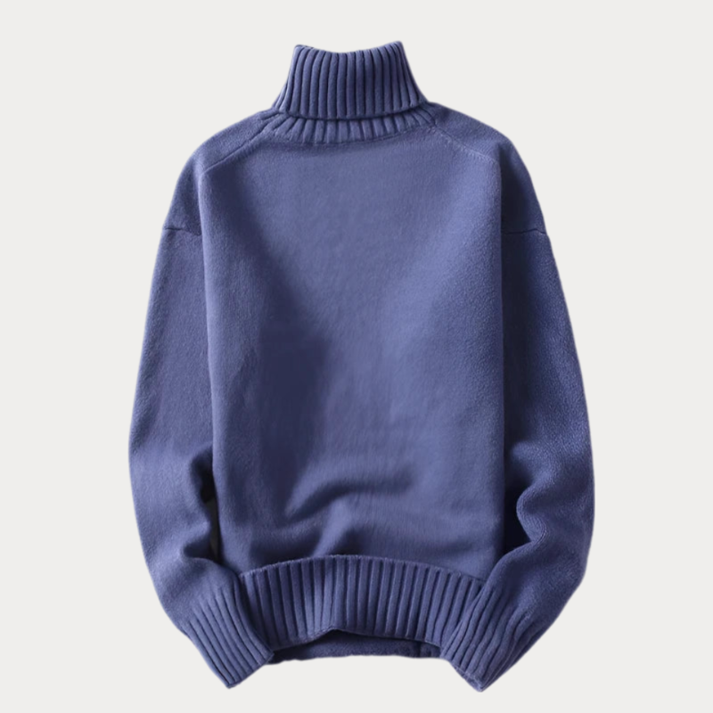 Pull-over turtleneck sweater for men