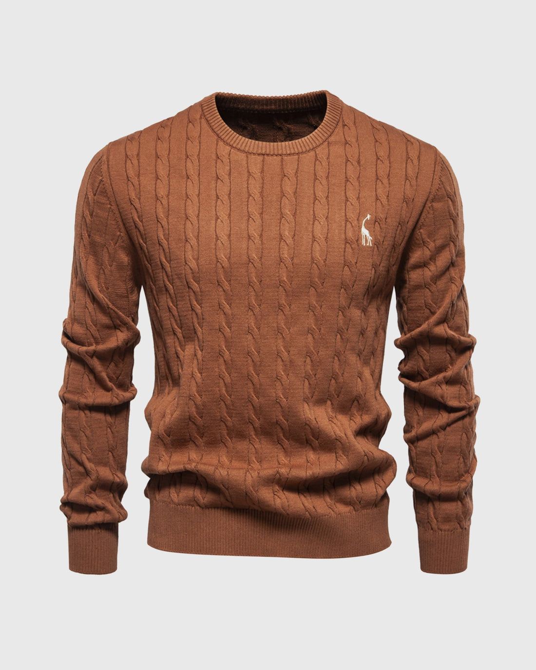 Men’s Cable-Knit Sweater – Cotton – Regular Fit – Ribbed Trim – Casual Wear