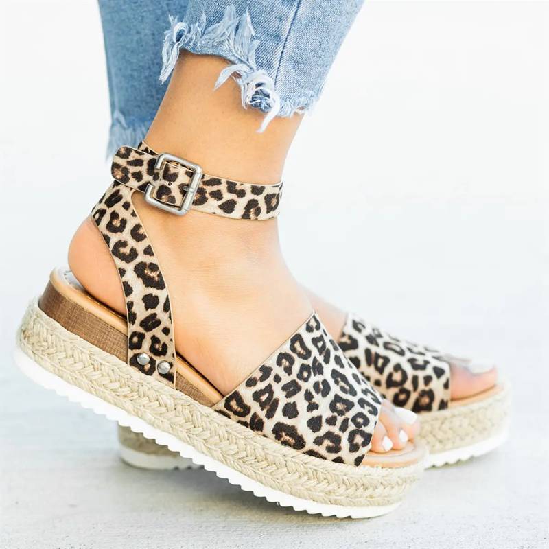 Milano Platform Sandals – Faux Leather, Trendy All-Season Design for Women