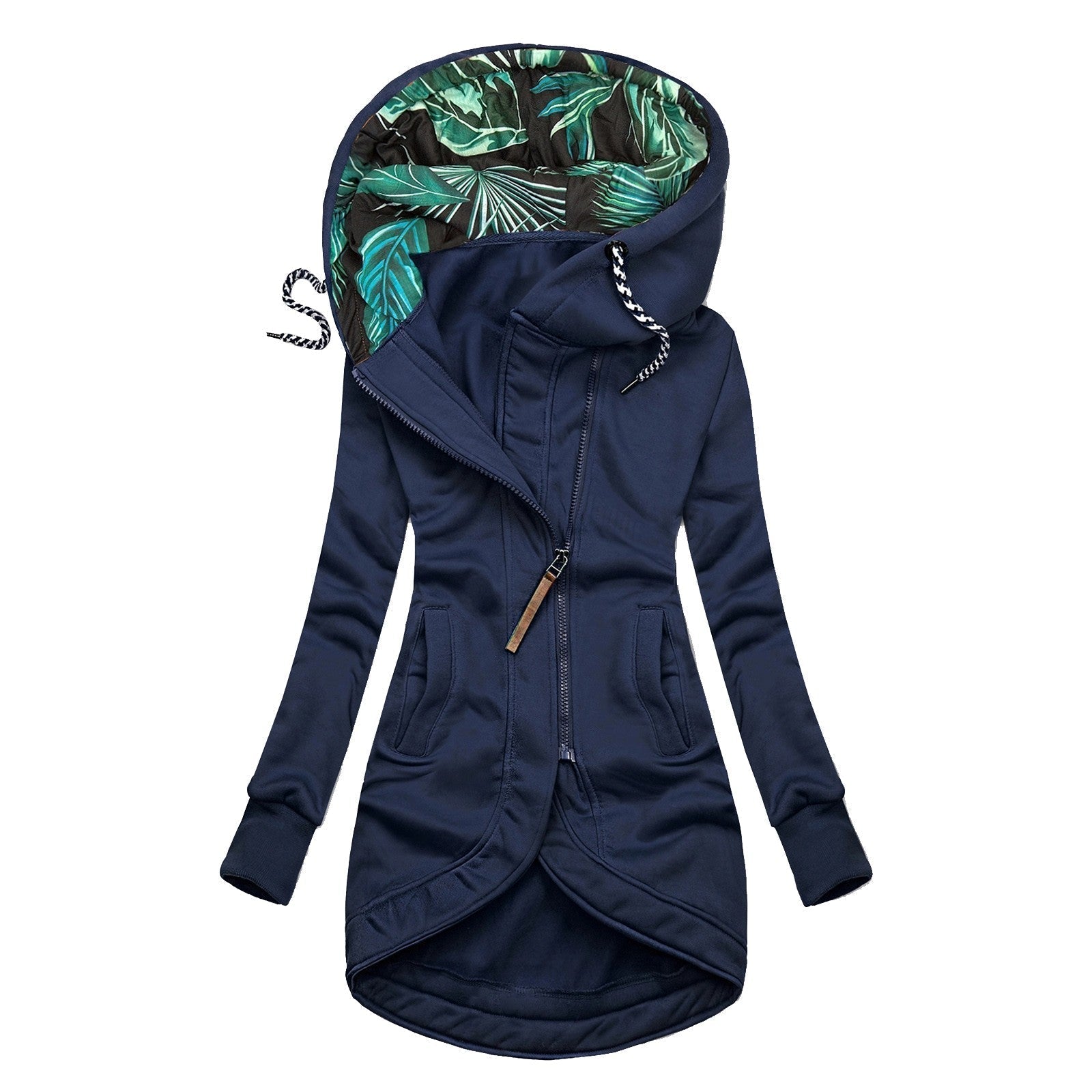 Hoodie fitted  zip fastening jacket for women