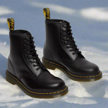 Unisex Leather Boots – Ankle Length – Lace-Up – Rugged Sole – Pull Tab
