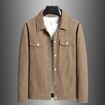 Men’s Jacket – Structured Fit – Cotton Woven – Button Front – Chest Flap Pockets