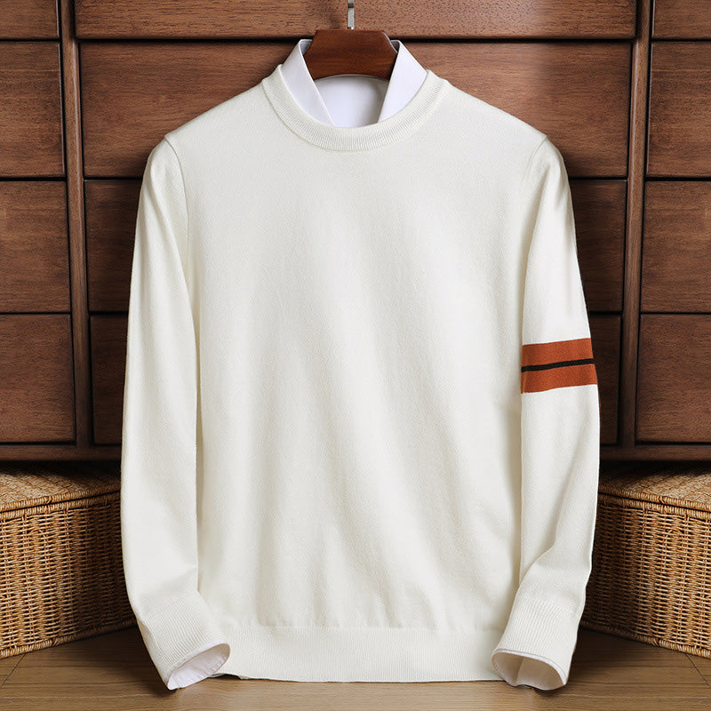 Men’s Crewneck Sweater  – Regular Fit – Ribbed Trim – Smart Casual