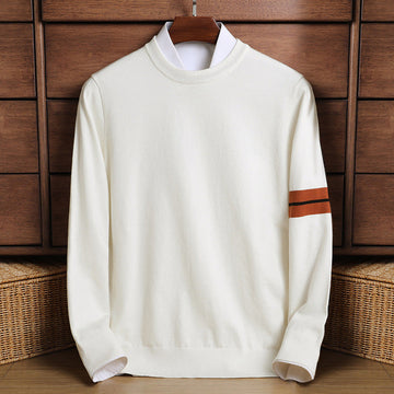 Men’s Crewneck Sweater  – Regular Fit – Ribbed Trim – Smart Casual