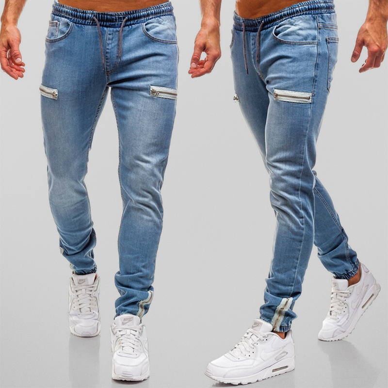 Stylish denim jogger pants for men