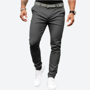 Men's All-Season Slim Fit Trousers | Breathable Stretch Fabric for Versatile Comfort