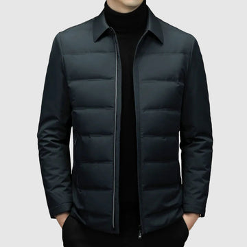 Men’s Down Jacket – Tailored Fit – Quilted Insulated – Water-Resistant