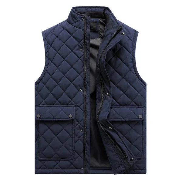 Quilted body warmer vest for men