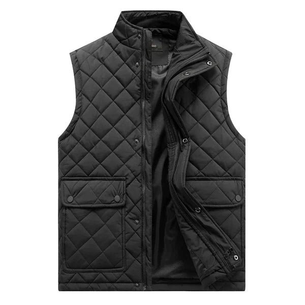 Quilted body warmer vest for men