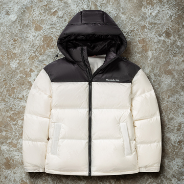 Men’s Puffer Jacket – Relaxed Fit – Water-Resistant – Full-Zip – Insulated Hooded Design