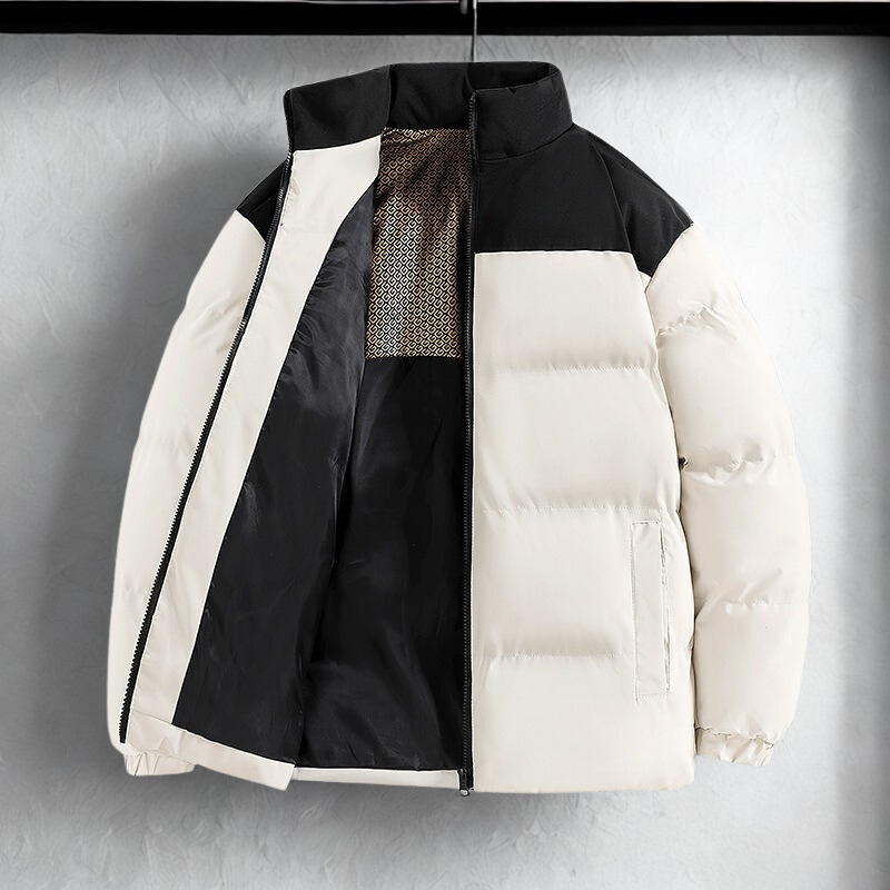 Men’s Jacket – Relaxed Fit – Quilted Insulation – Stand Collar – Full Zip – Hip Length