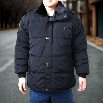 Men’s Padded Jacket – Quilted Insulation – High Collar – Ribbed Cuffs – Casual Fit