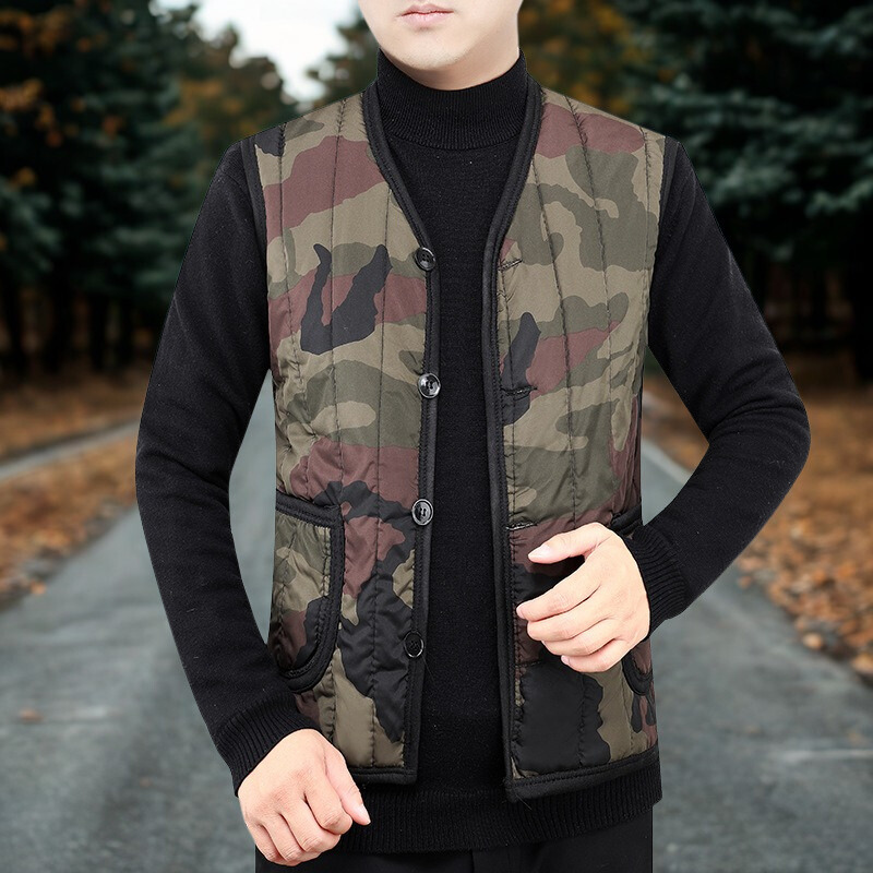 Men’s Quilted Vest – Slim Fit – Lightweight Insulated – V-Neck – Button Front – Casual