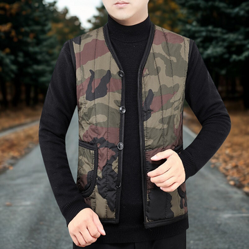 Men’s Quilted Vest – Slim Fit – Lightweight Insulated – V-Neck – Button Front – Casual