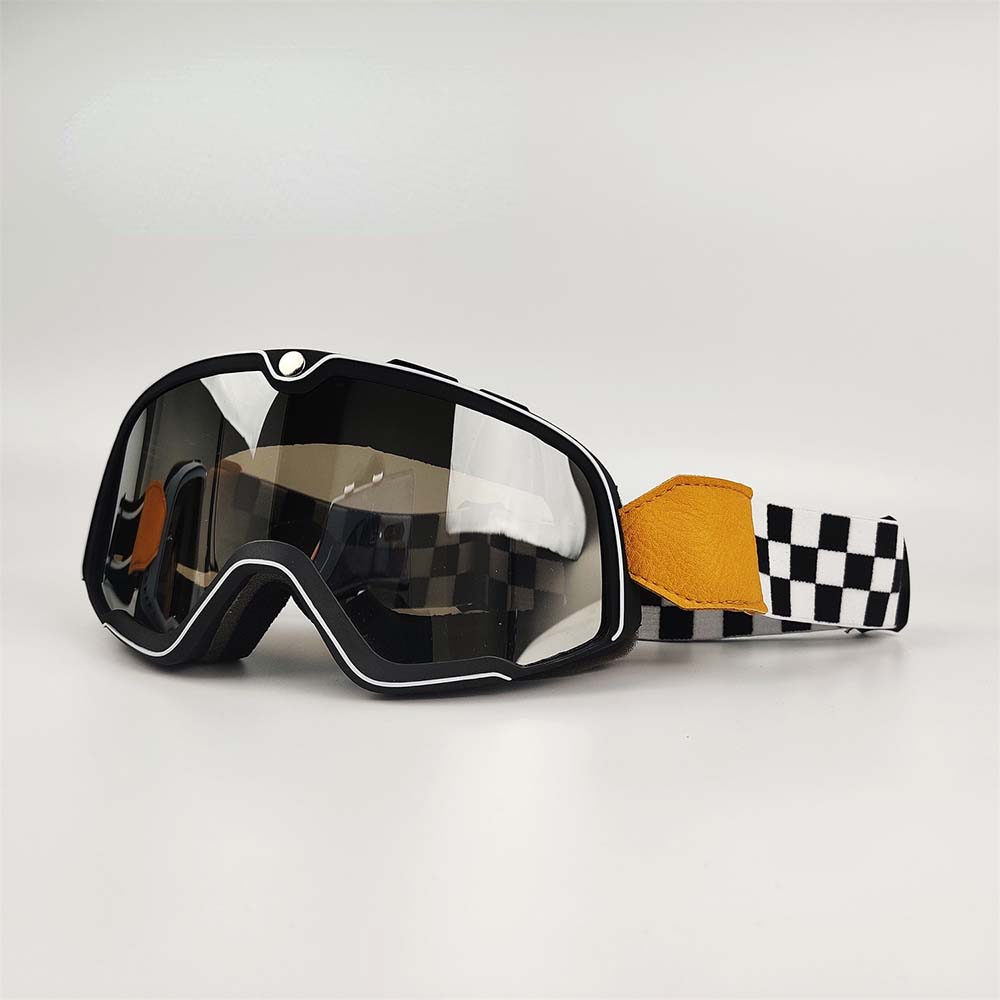 Foam-Padded Over-Glasses Tinted Motorcycle Goggles