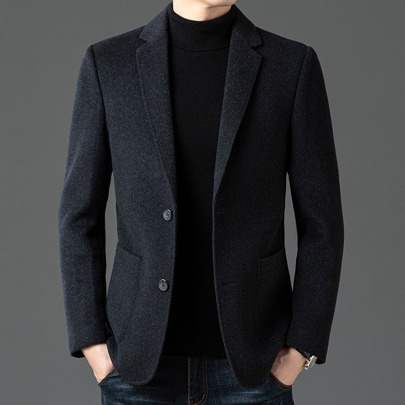 Men’s Blazer – Slim Fit – Wool – Notched Lapel – Two-Button Structured Formal Jacket