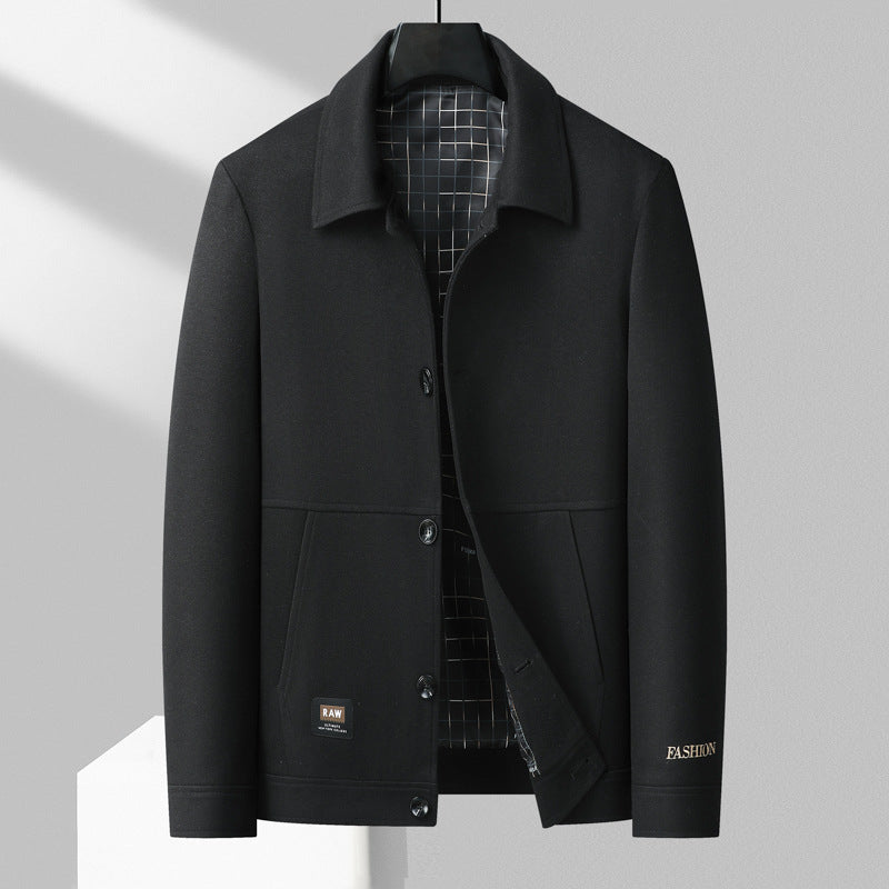 Men’s Blazer – Tailored Structured Fit – Wool Blend – Spread Collar – Patch Pockets